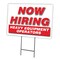 Signmission Now Hiring Heavy Equipment Operators Yard & Stake outdoor plastic, 1216-HEAVY EQUIPMENT OPERATORS C-1216-DS-HEAVY EQUIPMENT OPERATORS - alternate 1